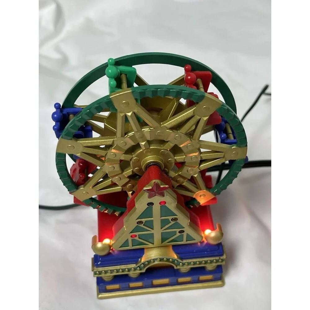 VTG Mr. Christmas Holiday Ferris Wheel Music Box For Parts Repair Music Works